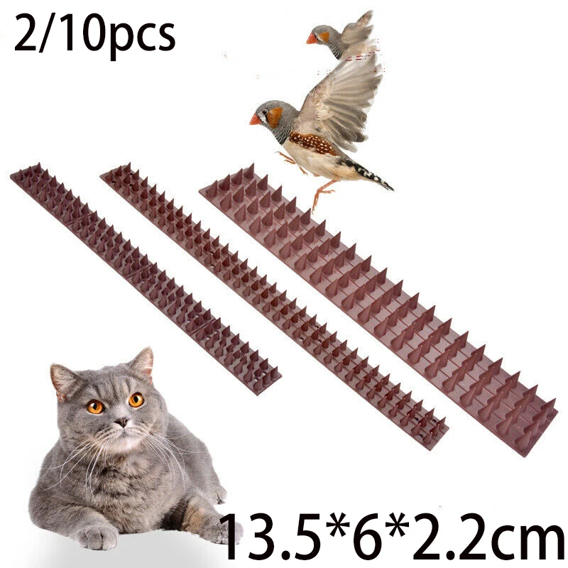 

10pcs Anti Bird Cat Thief Thorn Intruder Repellent Practical Deterrent Anti-theft Fencing Garden Fence Wall Spikes Dropshipping