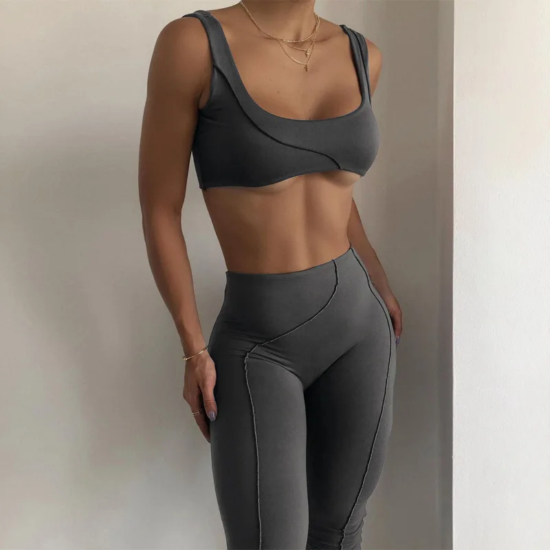 Ribbed Two Piece Set Sexy Tank Crop Tops Joggers Trouser Sets Women Clothing 2021 Solid Sporty Street Outfit Skinny Tracksuits
Ribbed Two Piece Set Sexy Tank Crop Tops Joggers Trouser Sets Women Clothing 2021 Solid Sporty Street Outfit Skinny Tracksuits