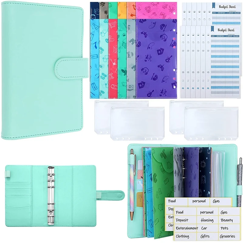 31Pcs Budget Organizer Binder PU Leather Cash Envelope System Sets, They Are Great for Storage Cash,Money Handling
31Pcs Budget Organizer Binder PU Leather Cash Envelope System Sets, They Are Great for Storage Cash,Money Handling