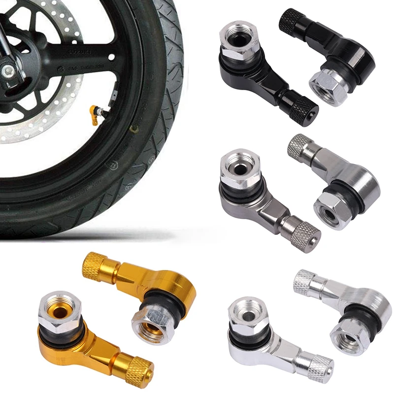 2Pcs Motorcycle Rim 90 Degree Angle Aluminum Alloy Valve Stem Motorcycle Wheel Tire Tubeless Valve Stems for RSZ 
2Pcs Motorcycle Rim 90 Degree Angle Aluminum Alloy Valve Stem Motorcycle Wheel Tire Tubeless Valve Stems for RSZ