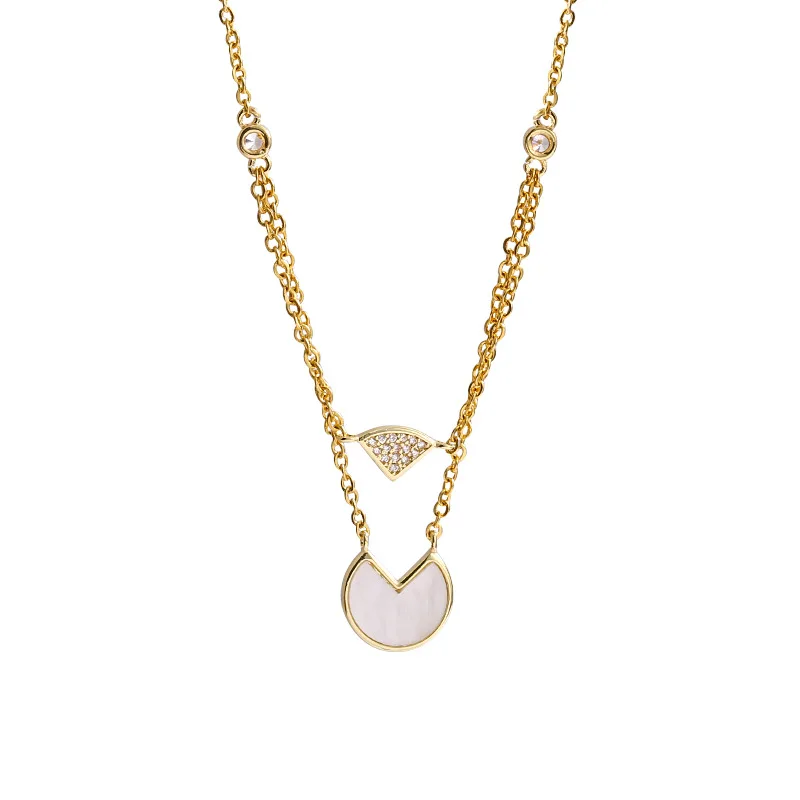 French light luxury small fan necklace female titanium steel mother shellfish double layers web celebrity small clavicular chain
French light luxury small fan necklace female titanium steel mother shellfish double layers web celebrity small clavicular chain