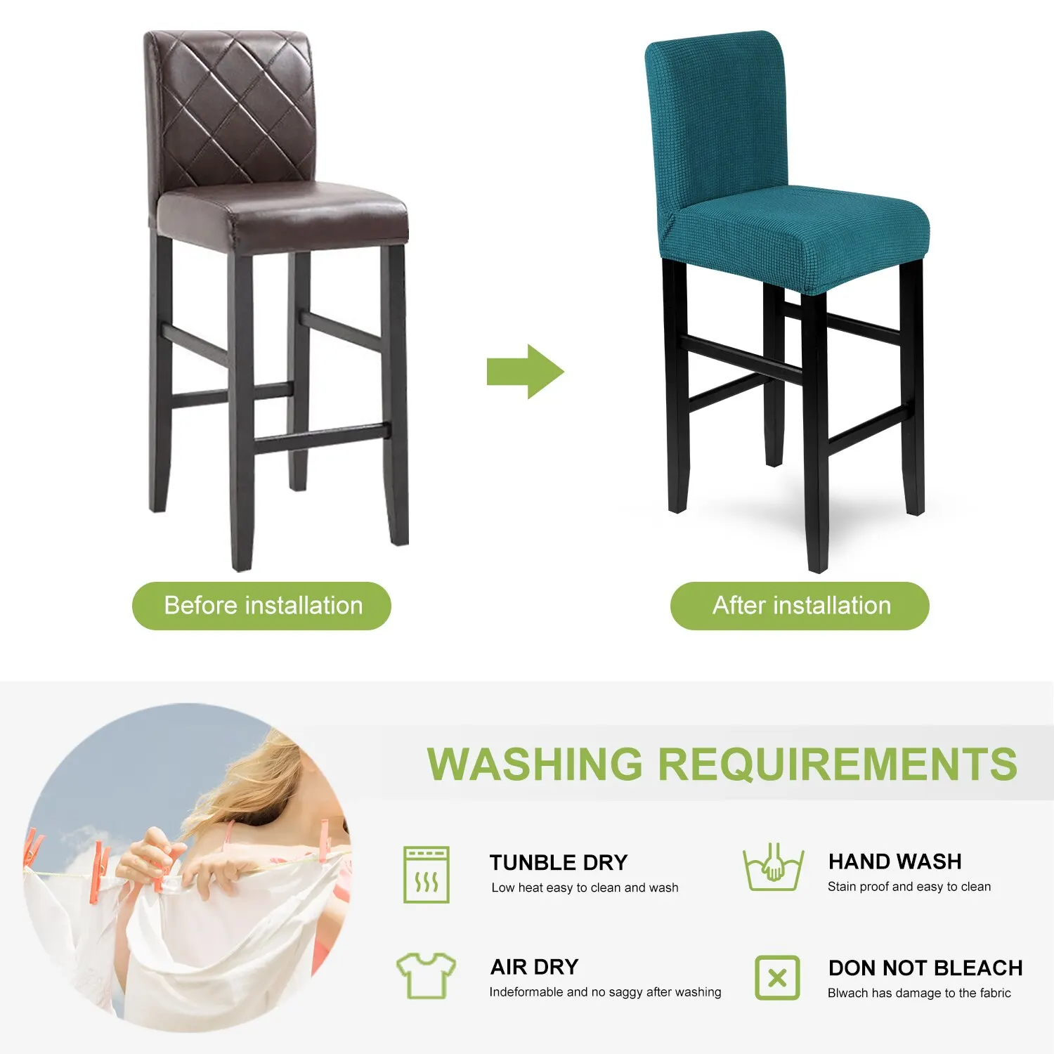 Junejour | 1Pcs Solid Color Chair Cover Spandex Stretch Chair Cover Elastic Jacquard Dining Seat Protect For Banquet Home
Junejour | 1Pcs Solid Color Chair Cover Spandex Stretch Chair Cover Elastic Jacquard Dining Seat Protect For Banquet Home