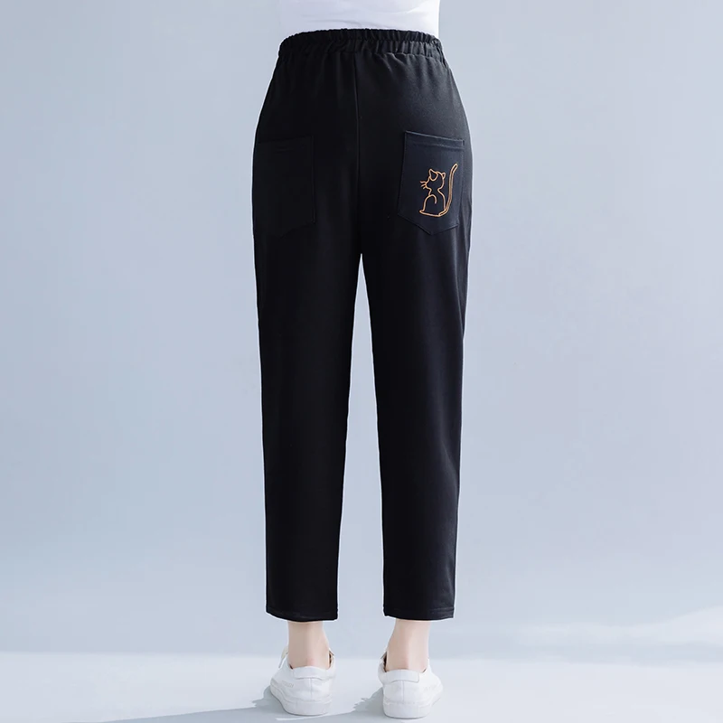 2020 Spring and Summer New Artistic Large Size Cat Embroidered Harem Pants Women's Elastic Waist Loose Slimming Casual Cropped
2020 Spring and Summer New Artistic Large Size Cat Embroidered Harem Pants Women's Elastic Waist Loose Slimming Casual Cropped