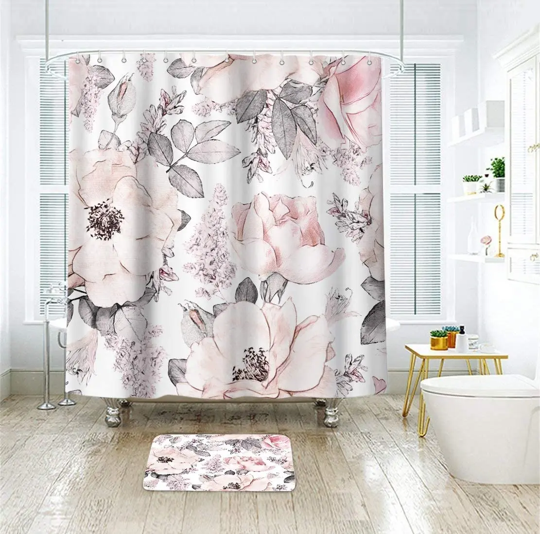 Watercolor Flowers Shower Curtain Waterproof Fabric Modern Polyester Bathroom Bathtub Decoration 12 Pack Plastic Hooks
Watercolor Flowers Shower Curtain Waterproof Fabric Modern Polyester Bathroom Bathtub Decoration 12 Pack Plastic Hooks