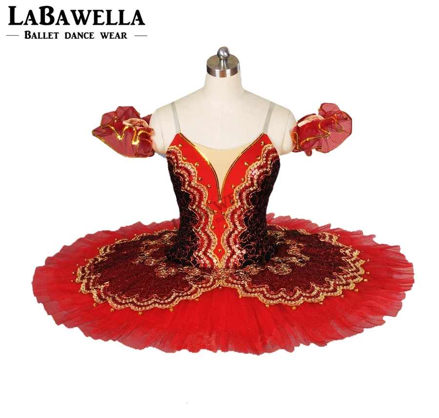 

adult performance ballerina ballet costume Don Quixote women girls black red tutu competition classical professional tutuBT8941D