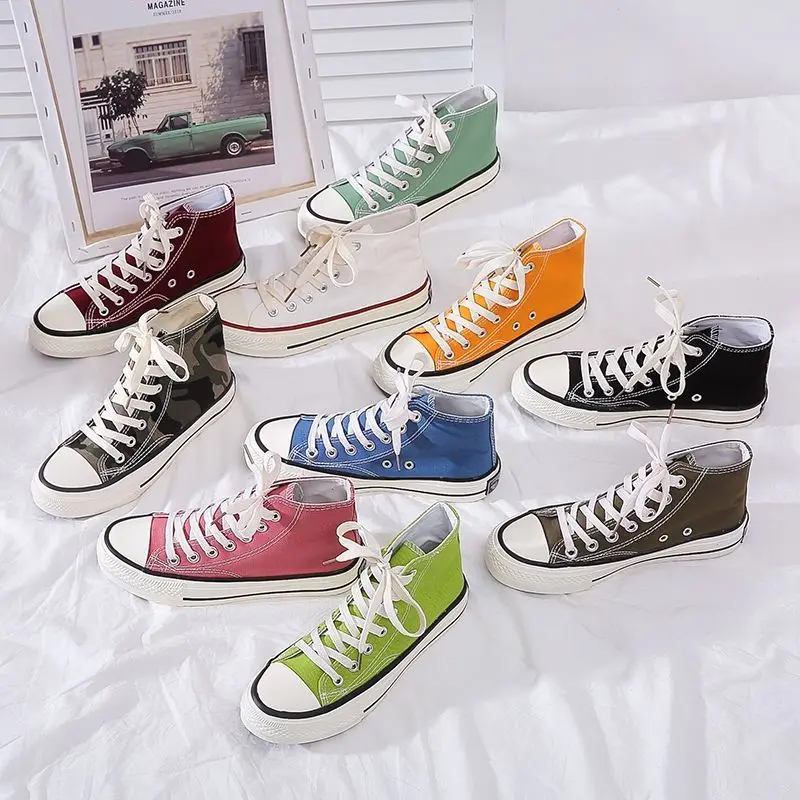 Women's Fashion 2021 Vulcanize Shoes Women's Sneakers New Retro Woman Canvas Shoes Flat Fashion Comfortable High Shoes Women
Women's Fashion 2021 Vulcanize Shoes Women's Sneakers New Retro Woman Canvas Shoes Flat Fashion Comfortable High Shoes Women