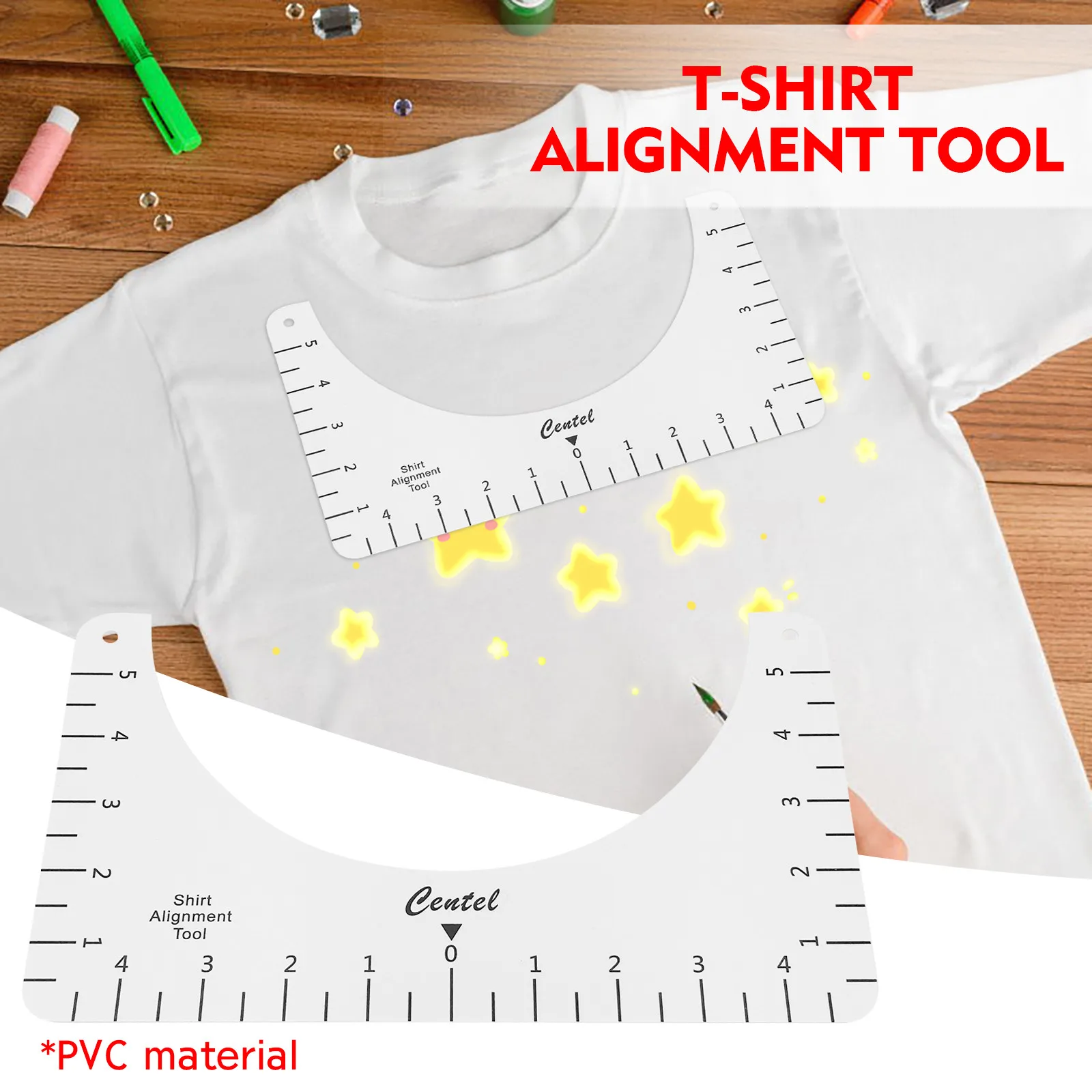 T-Shirt Rulers Guide Shirt Alignment Tool for Applying Vinyl Sublimation Shirts with Size Chart Built-in - HTV Alignment Tool
T-Shirt Rulers Guide Shirt Alignment Tool for Applying Vinyl Sublimation Shirts with Size Chart Built-in - HTV Alignment Tool
