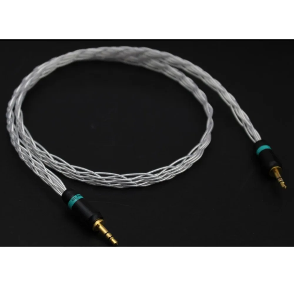 A2 3 5 мм Aux аудио кабель чистого серебра для наушников автомобиля дома