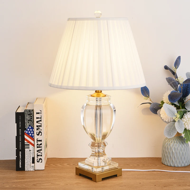 

38x65cm High Grade Luxuriou K9 Crystal Table Lamp For Bedroom For Living Room Home Decor Desk Lamp Indoor Lighting Free Shipping