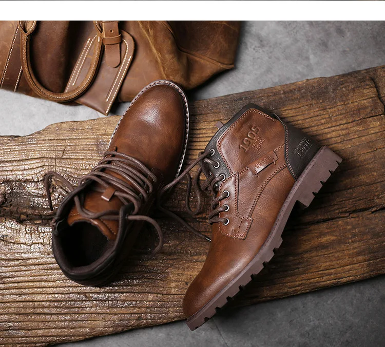 Men Work Boots Leather Spring Autumn Vintage Style Ankle Boots Men Lace Up Footwear Fashion Casual Shoes Botas Hombre
Men Work Boots Leather Spring Autumn Vintage Style Ankle Boots Men Lace Up Footwear Fashion Casual Shoes Botas Hombre