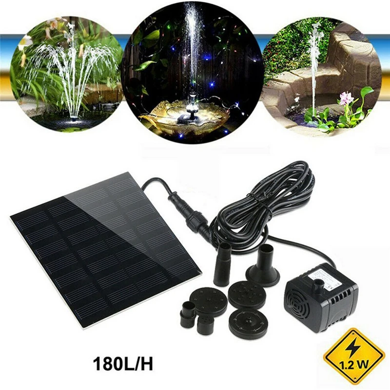 Solar Fountain Pump 7V 1.2W Volute Design High Efficiency Solar Brushless Water Pump Garden Pond Pool Solar Landscape Fountain
Solar Fountain Pump 7V 1.2W Volute Design High Efficiency Solar Brushless Water Pump Garden Pond Pool Solar Landscape Fountain