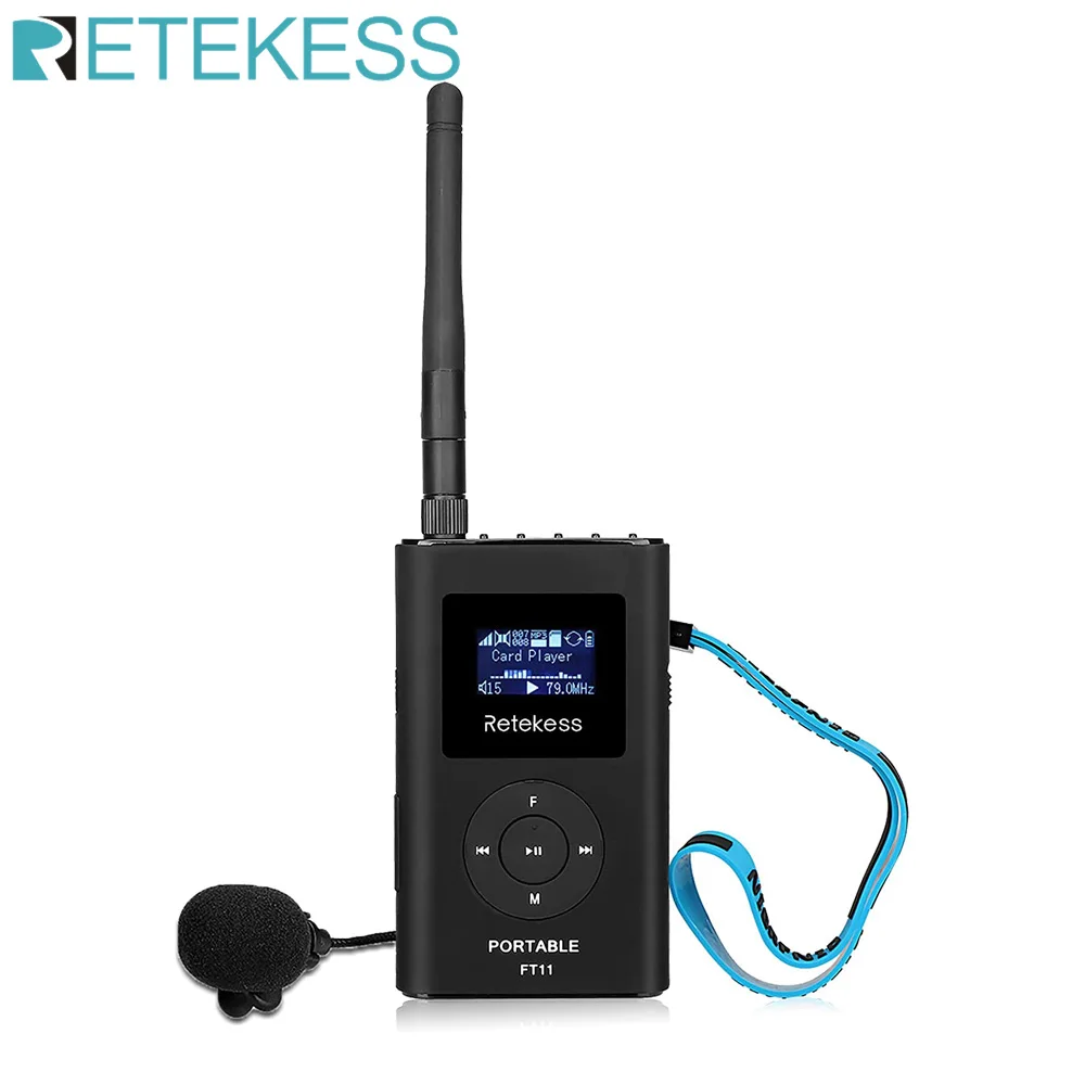 Беспроводной FM-передатчик RETEKESS FT11 0 3 Вт портативный для церковного автомобиля