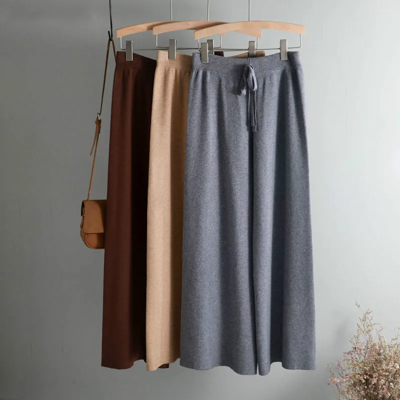 2020 autumn winter new THICK casual straight pants women female drawstring loose knitted wide leg pants casual Trousers
2020 autumn winter new THICK casual straight pants women female drawstring loose knitted wide leg pants casual Trousers