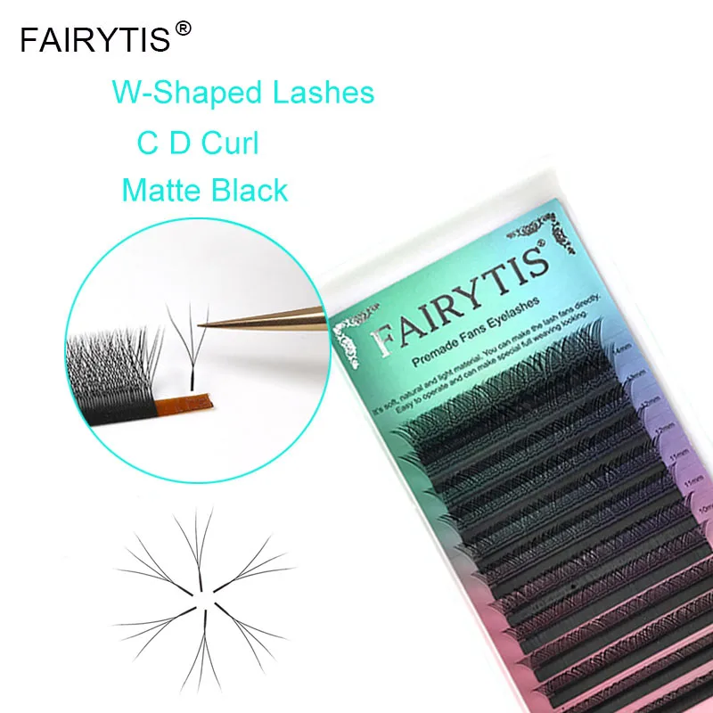 FAIRYTIS 12 Rows New W Lashes Extension Hot Selling 3D Premade Volume Fan Eye Lashes Soft Private Label Wimpern Volume Makeup
FAIRYTIS 12 Rows New W Lashes Extension Hot Selling 3D Premade Volume Fan Eye Lashes Soft Private Label Wimpern Volume Makeup