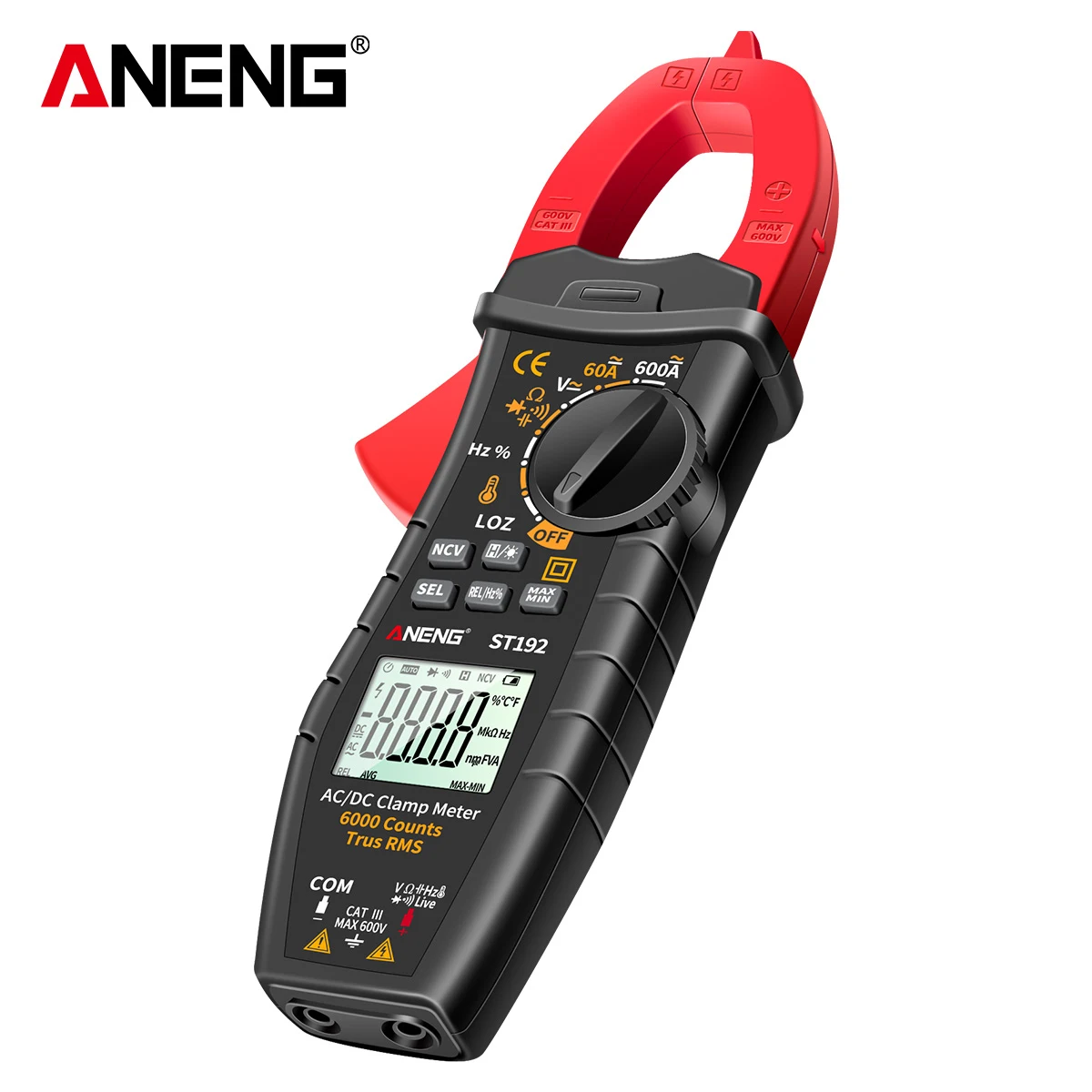 ST191 600A Smart Clamp Meter 6000 Counts Digital Multimeter LCD Screen AC DC Voltage AC Current Detector Pen Voltage Meter
ST191 600A Smart Clamp Meter 6000 Counts Digital Multimeter LCD Screen AC DC Voltage AC Current Detector Pen Voltage Meter