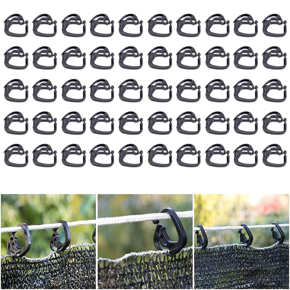 

50PCS Shade Net Clips Garden Tools Greenhouse Shade Fix Clamp Outside Gardening Greenhouses Cloth Clip Netting Installation Hook