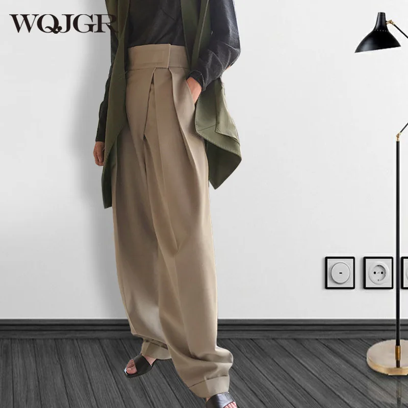 WQJGR Spring and Autumn Women Pants Fashion New Full Length Wide Leg Pants Black and Khaki Trousers Women
WQJGR Spring and Autumn Women Pants Fashion New Full Length Wide Leg Pants Black and Khaki Trousers Women