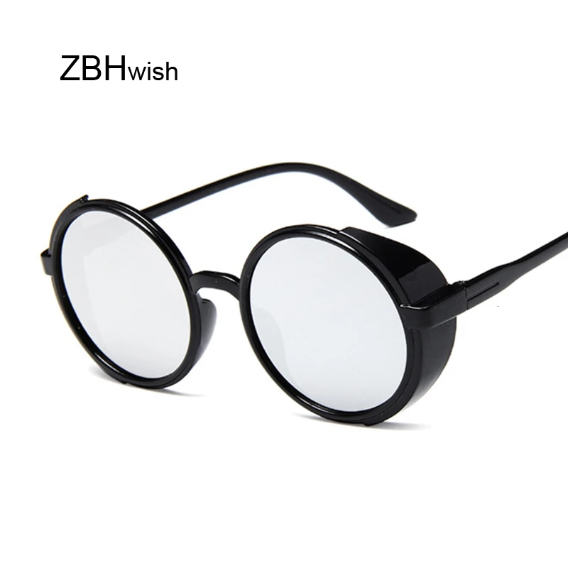 Retro Round Steampunk Sunglasses Women Side Shield Goggles Plastic Frame Gothic Mirror Lens Sun Glasses Female
Retro Round Steampunk Sunglasses Women Side Shield Goggles Plastic Frame Gothic Mirror Lens Sun Glasses Female