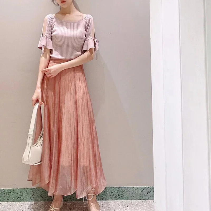 Summer New Big Swing Dress Elegant Bow Patchwork Knit Dresses for Women 2021 Fashion Silm Hollow Out Sleeve Vestido Feminino 
Summer New Big Swing Dress Elegant Bow Patchwork Knit Dresses for Women 2021 Fashion Silm Hollow Out Sleeve Vestido Feminino