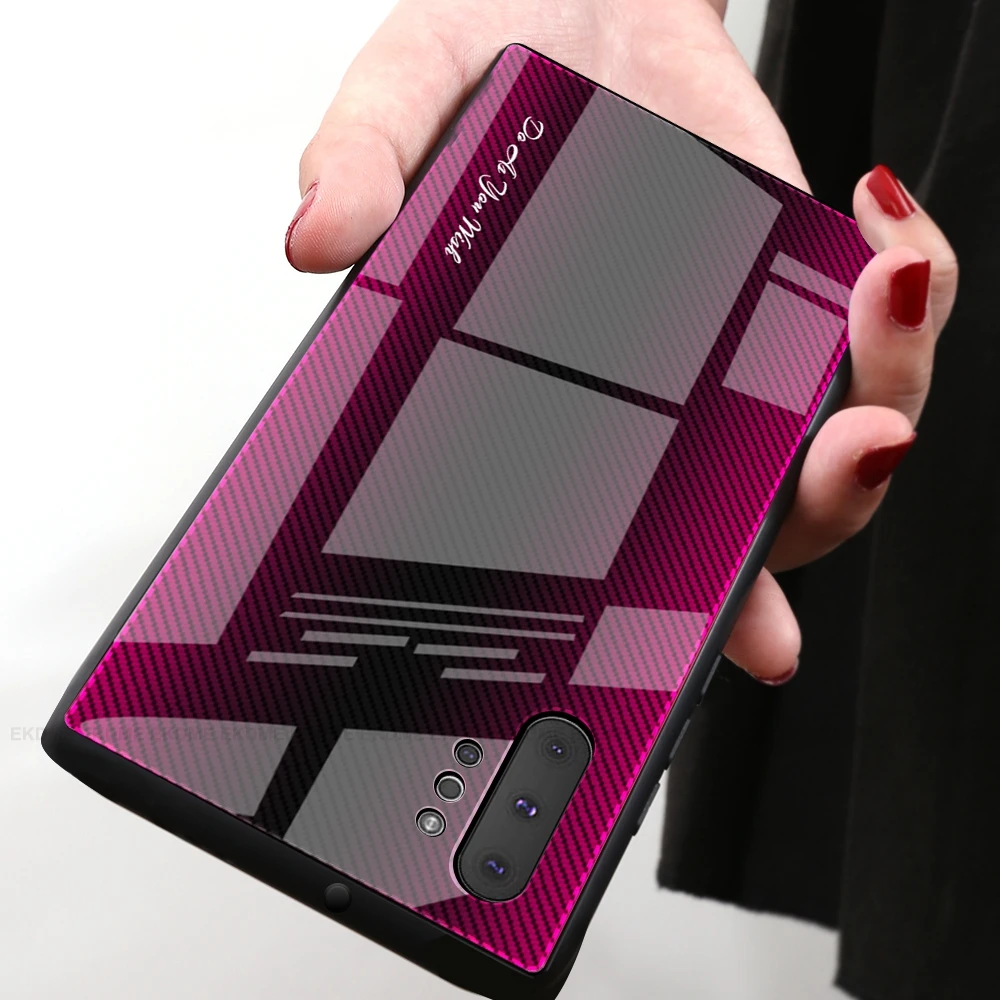 Текстурный чехол из закаленного стекла для Samsung Galaxy Note10 Pro Note 8 9 A10 A20 A30 A50 A70 A80 A90