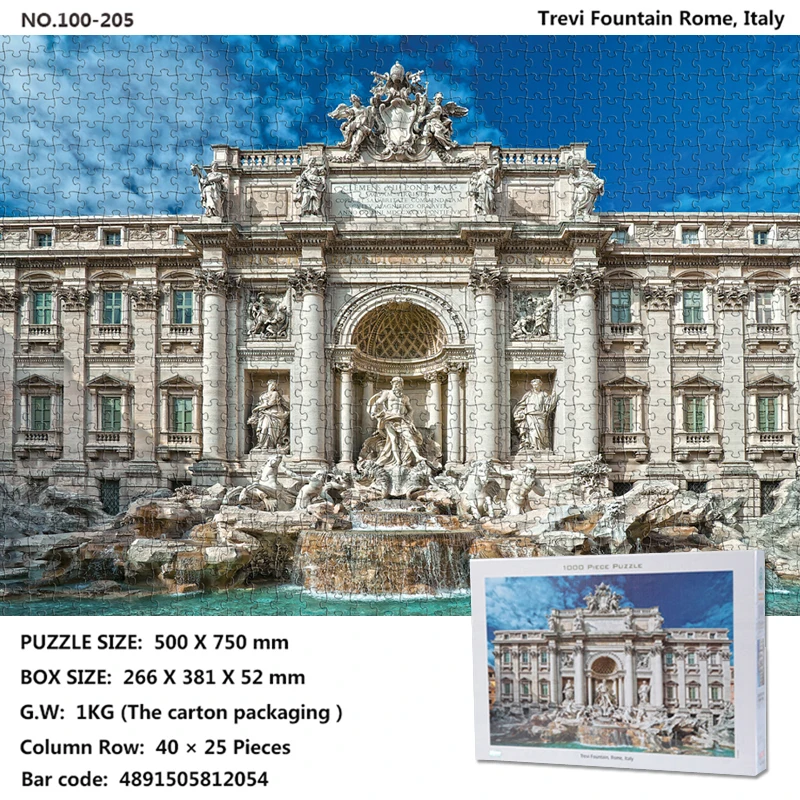 1000 children Adult Learning Entertainment Gifts to Relieve Pressure Ltaly Famous Architecture Landscape Hanging Picture Puzzle
1000 children Adult Learning Entertainment Gifts to Relieve Pressure Ltaly Famous Architecture Landscape Hanging Picture Puzzle