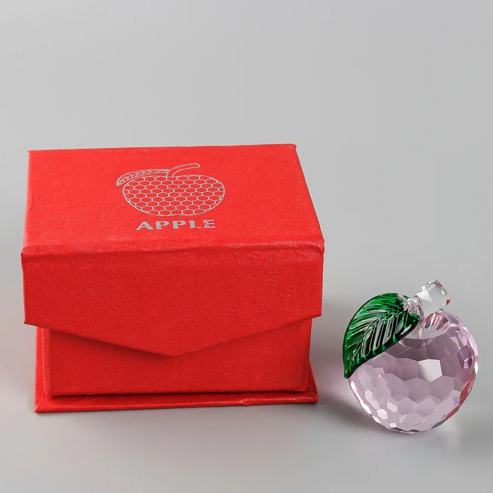 K9 Crystal Pink Apple Figurine Paperweight Artificial Glass Apple Wedding Decor With Gift Box
K9 Crystal Pink Apple Figurine Paperweight Artificial Glass Apple Wedding Decor With Gift Box