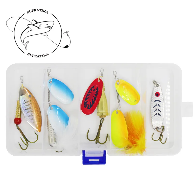 5pcs/lot 5-17g Metal Spinner Fishing Bait Kit Sequines Sea Fishing Lure with Box Treble Hook Wobbler Spoon Bass Hard Lure Tackle
5pcs/lot 5-17g Metal Spinner Fishing Bait Kit Sequines Sea Fishing Lure with Box Treble Hook Wobbler Spoon Bass Hard Lure Tackle