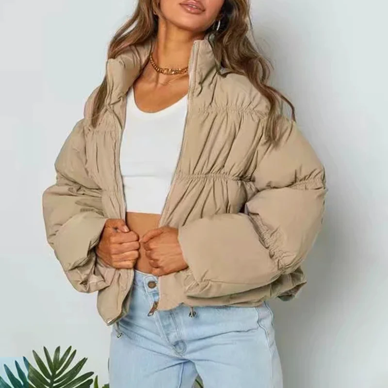 Padded Coat Jacket Casual Women Cotton Parkas Winter Stylish Warm Outerwear Pocket Vintage Outfit Quilted Coat Khaki
Padded Coat Jacket Casual Women Cotton Parkas Winter Stylish Warm Outerwear Pocket Vintage Outfit Quilted Coat Khaki