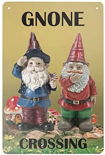 Retro Metal Tin Sign Vintage Gnone Crossing Aluminum Sign for Home Coffee Wall Decor 8x12 Inch
Retro Metal Tin Sign Vintage Gnone Crossing Aluminum Sign for Home Coffee Wall Decor 8x12 Inch