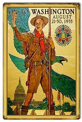 Vintage Metal Tin Sign Boy Scouts Aug 21-30 1935 Outdoor Yard Signs & Home Bar Kitchen Restaurant Wall Decor Signs 12X8Inch
Vintage Metal Tin Sign Boy Scouts Aug 21-30 1935 Outdoor Yard Signs & Home Bar Kitchen Restaurant Wall Decor Signs 12X8Inch