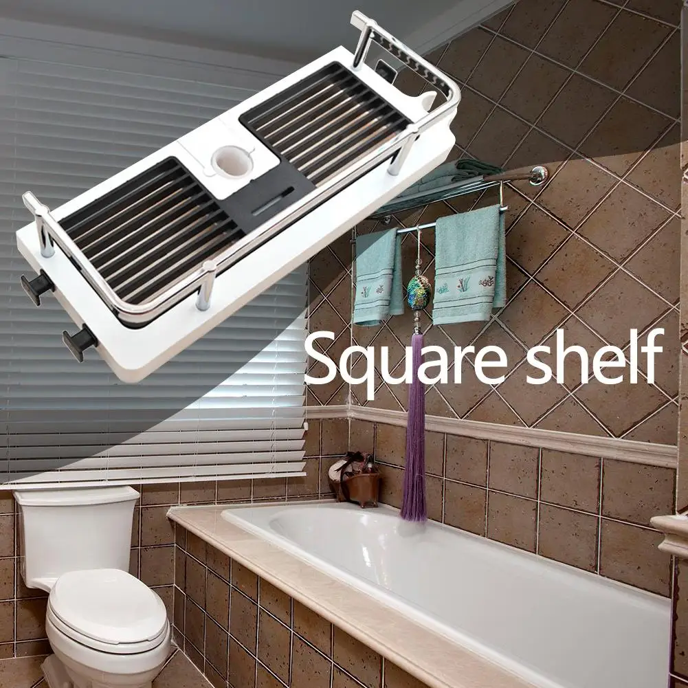Rectangle Bathroom Pole Shelf Household Shower Bath Storage Rack Multi-functional Home Shampoo Towel Tray Organizer
Rectangle Bathroom Pole Shelf Household Shower Bath Storage Rack Multi-functional Home Shampoo Towel Tray Organizer