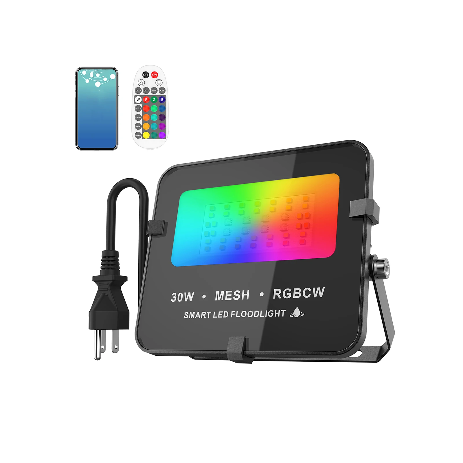 RGB-прожсветильник мощностью 40 Вт с поддержкой Bluetooth 4,2, умный Светодиодный прожектор заливающего света IP65, водонепроницаемый прожектор зали...
RGB-прожсветильник мощностью 40 Вт с поддержкой Bluetooth 4,2, умный Светодиодный прожектор заливающего света IP65, водонепроницаемый прожектор зали...