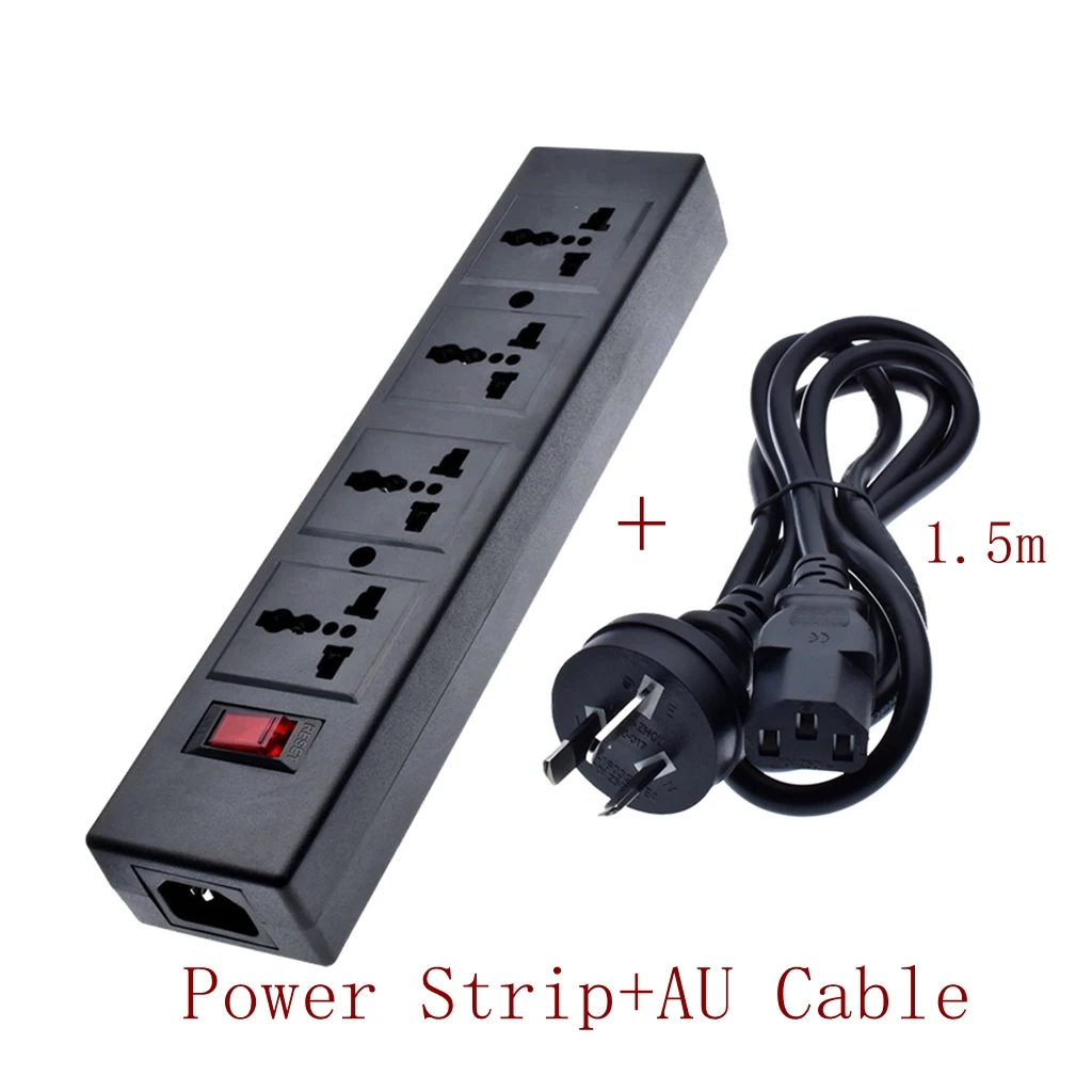 

Multifunction Australia New Zealand 250v 10a 1.5m 4 jack AU Universal power Strip PDU IEC320 C14 Outlet adaptor cord Socket