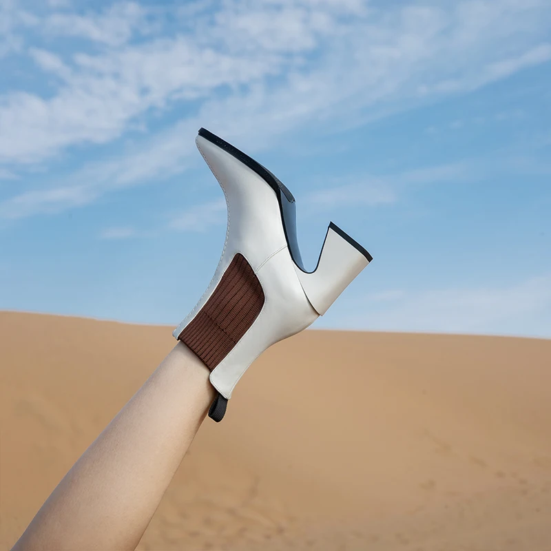 MoonMeek 2020 New arrival high heels ladies shoes genuine leather boots autumn winter slip-on ankle boots for woman
MoonMeek 2020 New arrival high heels ladies shoes genuine leather boots autumn winter slip-on ankle boots for woman