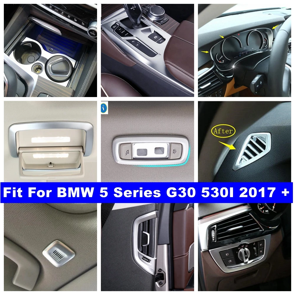 Matte Interior Refit Kit Air AC / Gear Box / Dashboard / Head / Reading Lamps Cover Trim For BMW 5 Series G30 530I 2017 - 2021
Matte Interior Refit Kit Air AC / Gear Box / Dashboard / Head / Reading Lamps Cover Trim For BMW 5 Series G30 530I 2017 - 2021
