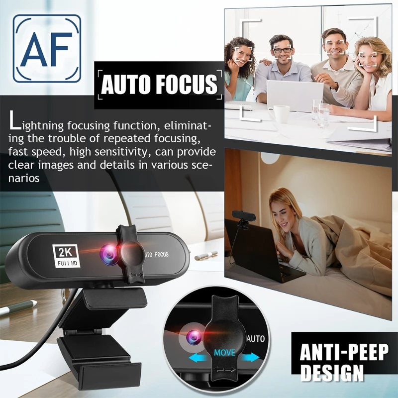 U50D 2K Full 1080P Web Camera for PC Computer Laptop Video Record Auto Focus Lens WebCam With Microphone Privacy Cover
U50D 2K Full 1080P Web Camera for PC Computer Laptop Video Record Auto Focus Lens WebCam With Microphone Privacy Cover