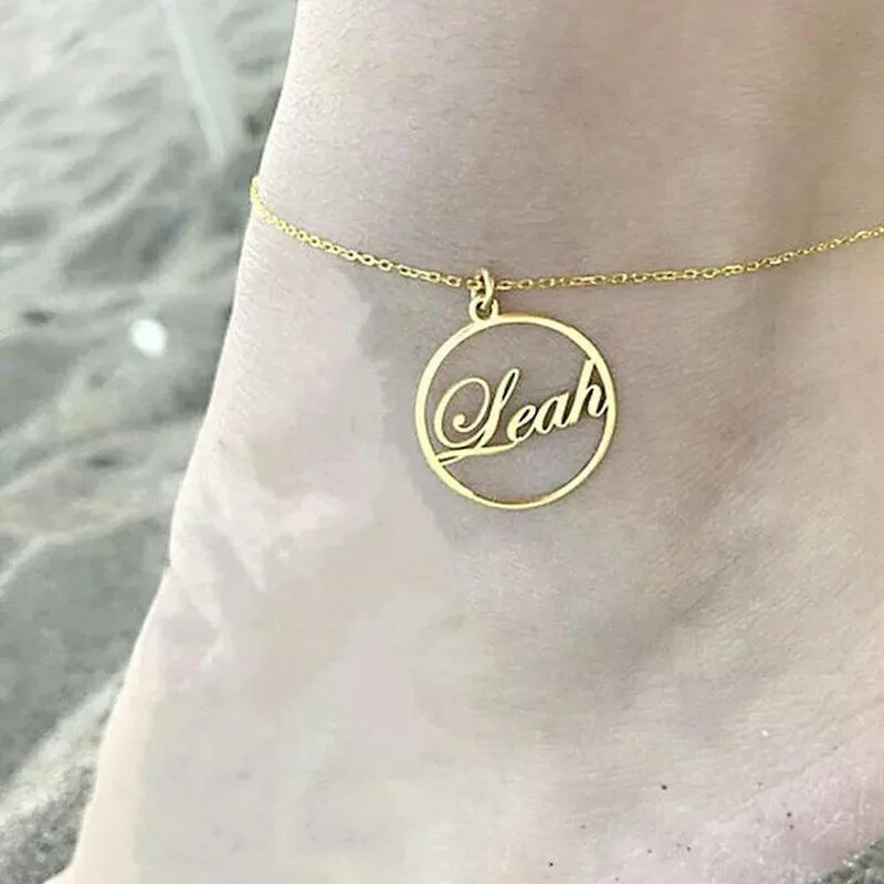 Personalized Ankle Bracelet Round Shape Name Anklet For Women Name Foot Chain Gold Fashion Jewelry Circle Charm Barefoot Gifts
Personalized Ankle Bracelet Round Shape Name Anklet For Women Name Foot Chain Gold Fashion Jewelry Circle Charm Barefoot Gifts
