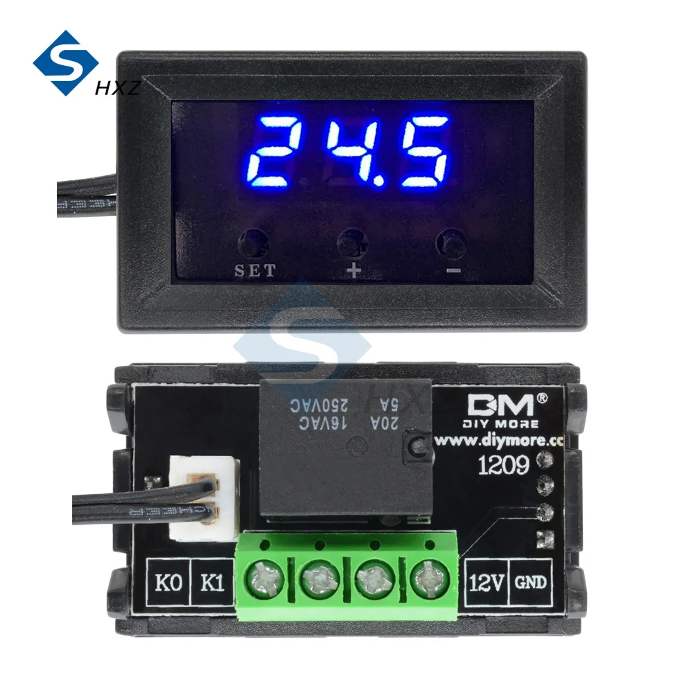 W1209 LED Digital Temperature Controllear Thermostat Temperature Control Thermostat Switch Plate With Thermal Wire Case Sensor 
W1209 LED Digital Temperature Controllear Thermostat Temperature Control Thermostat Switch Plate With Thermal Wire Case Sensor