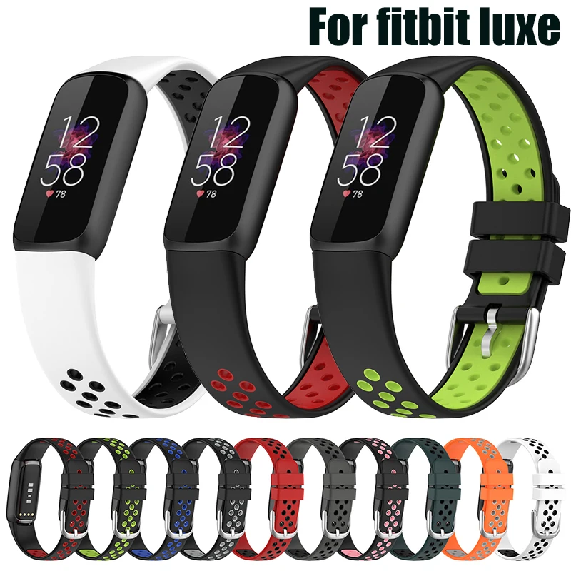 

Silicone Bracelet For Fitbit Luxe Smart band Replacement Watch Bands for Fitbit luxe Wristbands Two color silicone Strap Correa