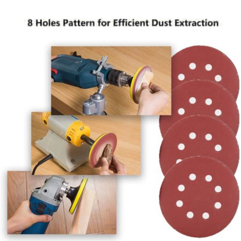 100pcs 5 Inch Hook & Loop Pad Sanding Disc Sandpaper Aluminum Oxide 40-800 Grits
100pcs 5 Inch Hook & Loop Pad Sanding Disc Sandpaper Aluminum Oxide 40-800 Grits