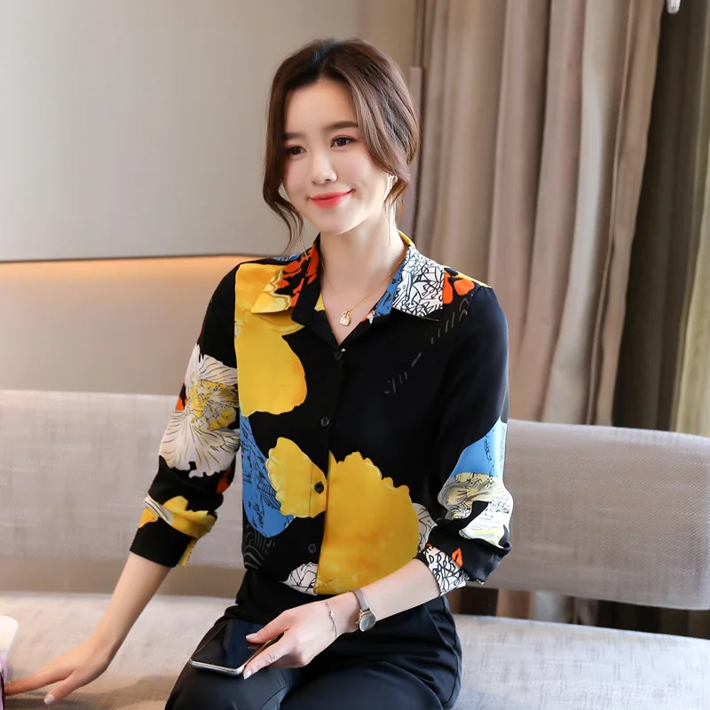 #5118 Autumn 2021 Black Printed Shirt Women Casual Office Shirt Female Long Sleeves Elegant Formal Women Shirt Korean Fashion
#5118 Autumn 2021 Black Printed Shirt Women Casual Office Shirt Female Long Sleeves Elegant Formal Women Shirt Korean Fashion