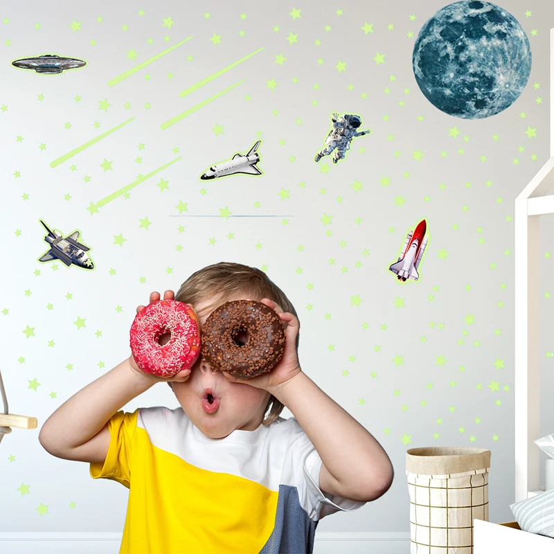 Zollor Luminous Moon Stars Wall Stickers Spaceship Astronaut Rocket Aircraft Fluorescent Self-adhesive Cartoon Wall Stickers
Zollor Luminous Moon Stars Wall Stickers Spaceship Astronaut Rocket Aircraft Fluorescent Self-adhesive Cartoon Wall Stickers