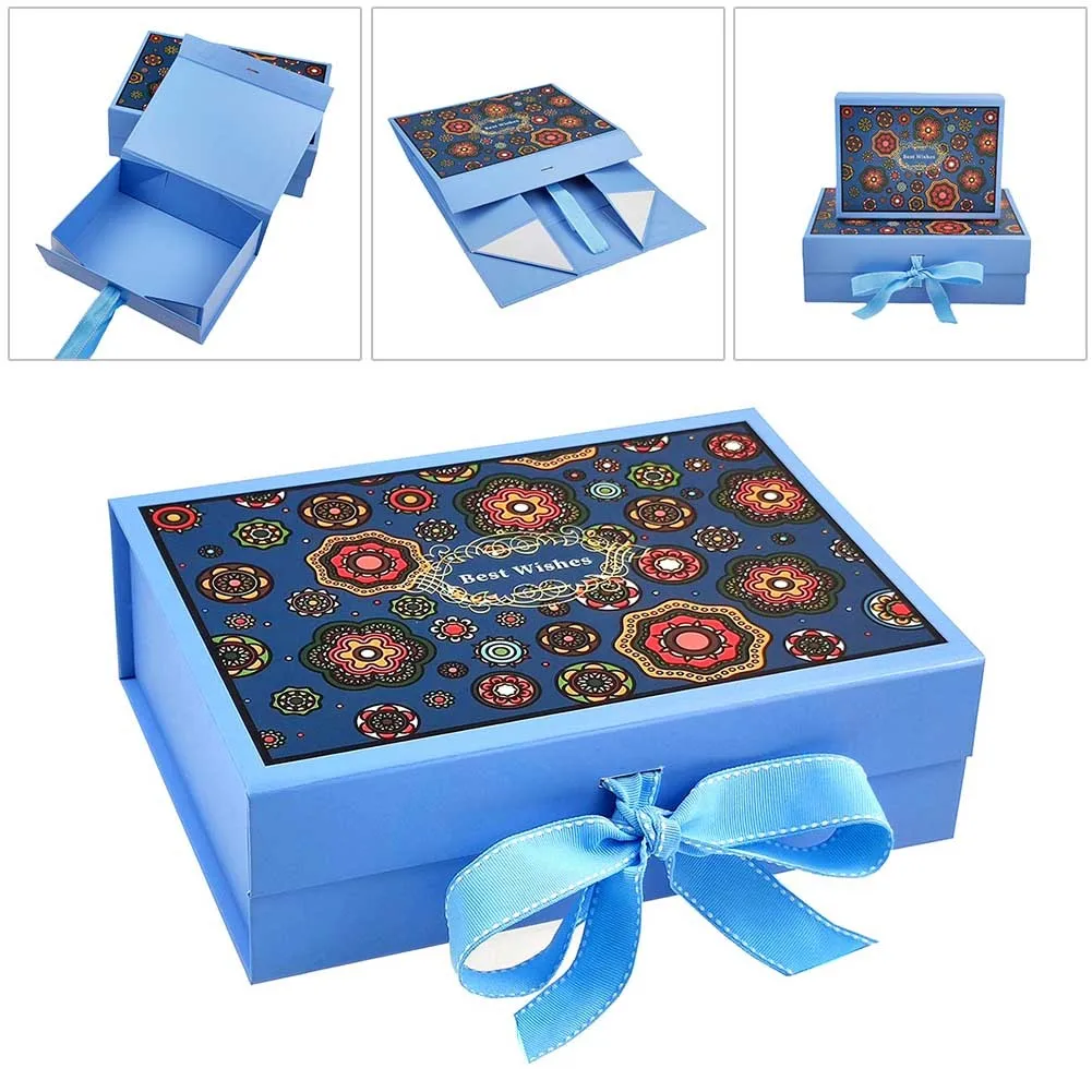 2 Size Ribbon Gift Box High Quality Rigid Thick Gift Box Box With Ribbon Magnetic Box For Wedding Party Gift Packaging
2 Size Ribbon Gift Box High Quality Rigid Thick Gift Box Box With Ribbon Magnetic Box For Wedding Party Gift Packaging