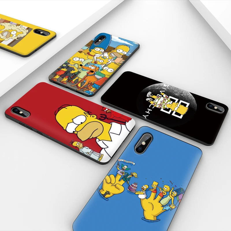 Чехол для телефона Simpson iPhone 11 Pro Max X XS XR 8 7 6 5 s Plus мягкий силиконовый чехол из ТПУ с