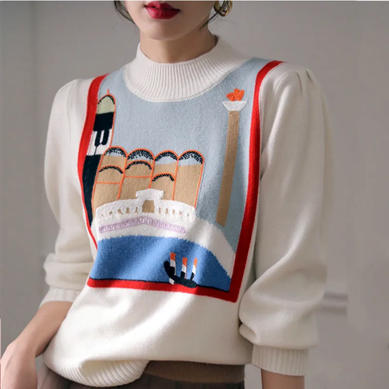 Осенне-зимние свободные вязаные свитера, женская одежда, женский свитер, трикотажные топы с мультяшным принтом, женская рубашка, Свитера SY313
Осенне-зимние свободные вязаные свитера, женская одежда, женский свитер, трикотажные топы с мультяшным принтом, женская рубашка, Свитера SY313