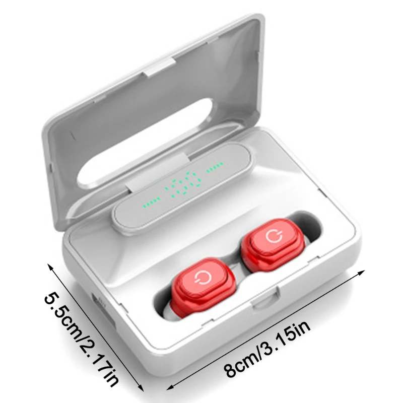 H60 Wireless Bluetooth 5.0 Mini Earbuds LED Digital Display Handsfree Headset with Charging Case Sport Driving Stereo Earphone 
H60 Wireless Bluetooth 5.0 Mini Earbuds LED Digital Display Handsfree Headset with Charging Case Sport Driving Stereo Earphone