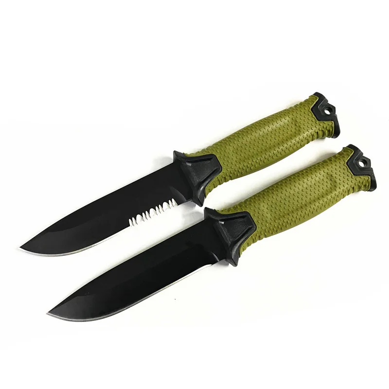 High Quality 7CR17 Outdoor Camping Tactical Knife, Outdoor Toothed Blade Straight Knife, Rubber Fixed Blade Survival EDC Tools
High Quality 7CR17 Outdoor Camping Tactical Knife, Outdoor Toothed Blade Straight Knife, Rubber Fixed Blade Survival EDC Tools