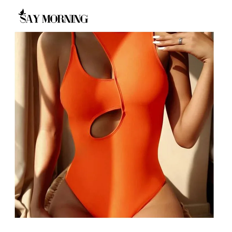 SAY MORNING Cut Out Swimsuits One Shoulder Swimwear Women One-Piece Beachwear 2021 New Bathing Suit Summer Backless Swim Suit 
SAY MORNING Cut Out Swimsuits One Shoulder Swimwear Women One-Piece Beachwear 2021 New Bathing Suit Summer Backless Swim Suit