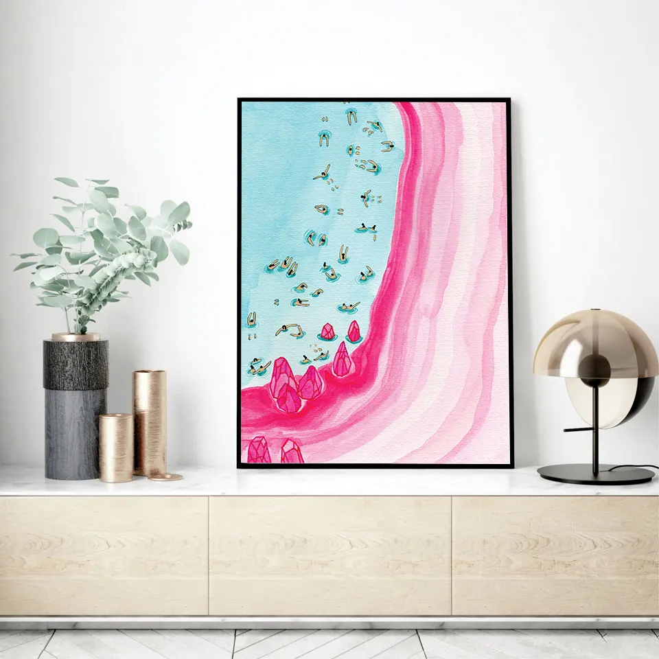 Watercolor Sea Beach Poster Pink Coastal Art Print Personalize Gift Canvas Painting Modern Summer Wall Picture Living Room Decor
Watercolor Sea Beach Poster Pink Coastal Art Print Personalize Gift Canvas Painting Modern Summer Wall Picture Living Room Decor