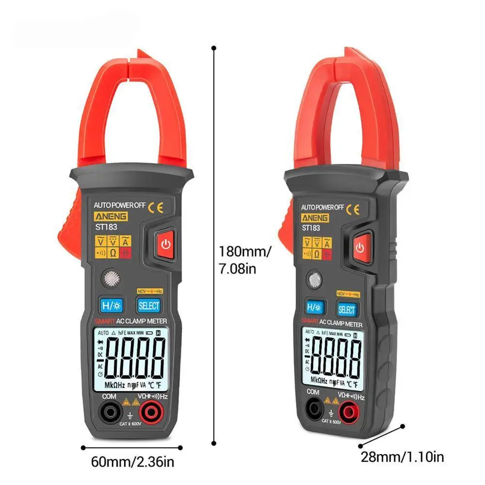 Aneng ST183 Digitale Stroomtang Ac Stroom 6000 Counts True ohm Rms Capaciteit Tester NCV Tests Hz Voltage Dc/Ac Multimeter
Aneng ST183 Digitale Stroomtang Ac Stroom 6000 Counts True ohm Rms Capaciteit Tester NCV Tests Hz Voltage Dc/Ac Multimeter